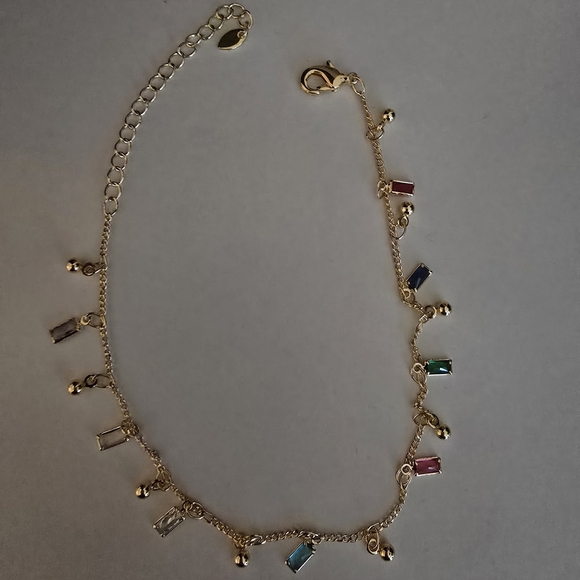 21kgp Dubak Elegant Gold Multicolor Charm Bracelet/Anklet